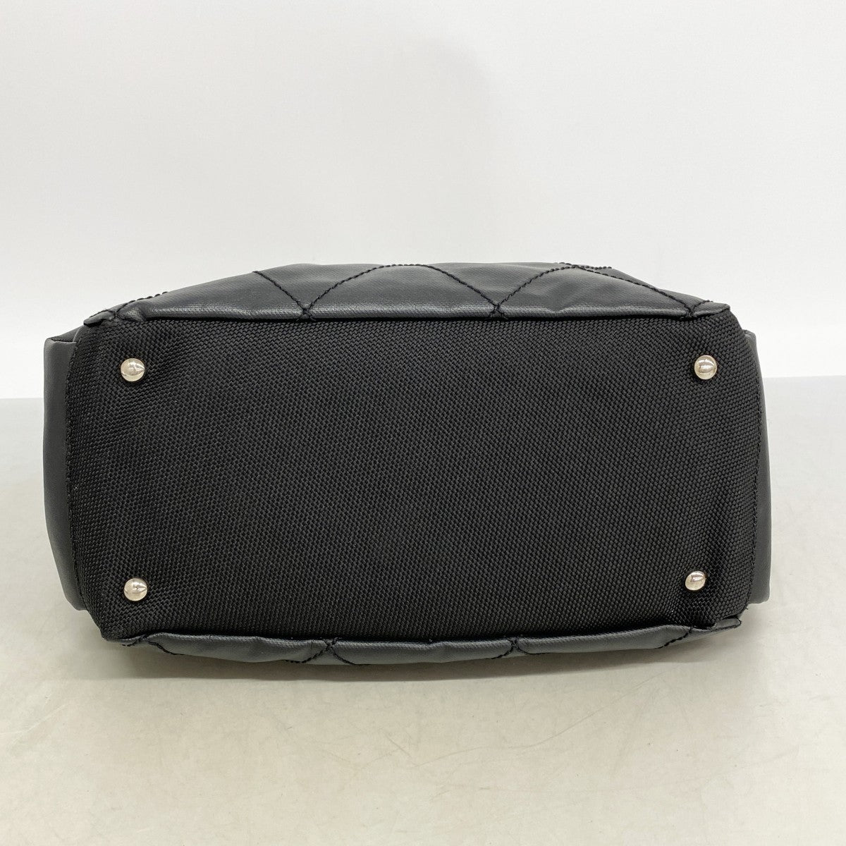 【6gd4234】シャネル ショルダーバッグ パリビアリッツ キャンバス ブラック シルバー金具【中古】レディース
