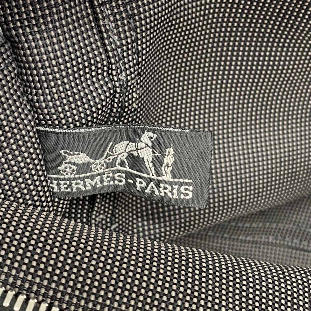 【6gd4236】エルメス ハンドバッグ エールラインPM キャンバス グレー シルバー金具【中古】レディース