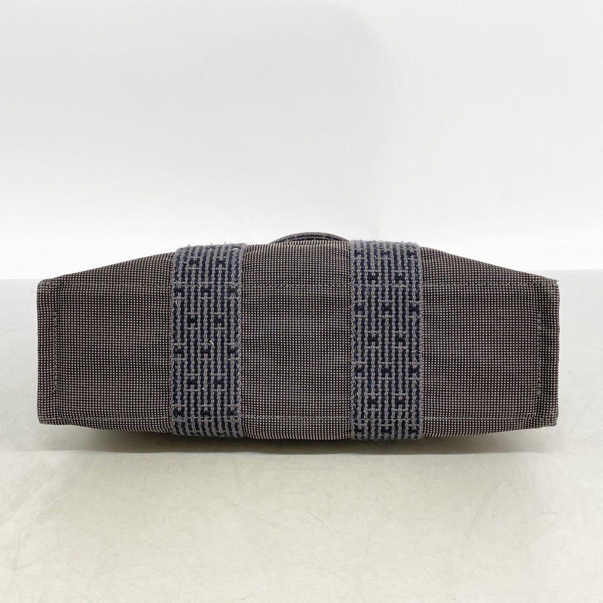 【6gd4236】エルメス ハンドバッグ エールラインPM キャンバス グレー シルバー金具【中古】レディース