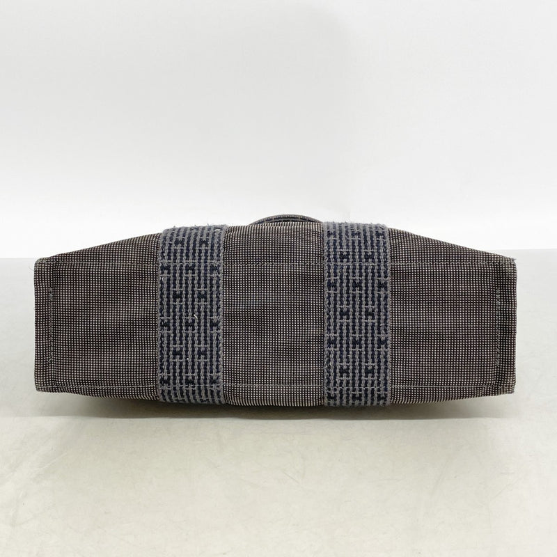 【6gd4236】エルメス ハンドバッグ エールラインPM キャンバス グレー シルバー金具【中古】レディース