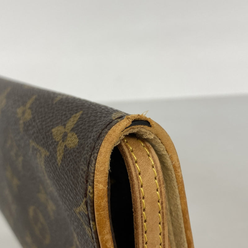 【6gd4239-h】ルイヴィトン ショルダーバッグ モノグラム ポシェットツインGM M51852 ブラウン【中古】レディース