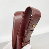 【6gd4242】カルティエ ショルダーバッグ マスト レザー ボルドー ゴールド金具【中古】レディース