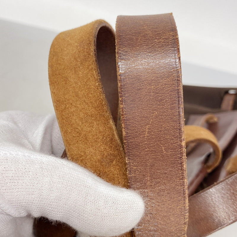 【6gd4243】エルメス トートバッグ エールバックカバスMM トワルオフィシエ ブラウン ゴールド金具 □F刻印【中古】メンズ レディース ユニセックス