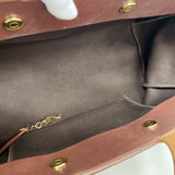 【6gd4243】エルメス トートバッグ エールバックカバスMM トワルオフィシエ ブラウン ゴールド金具 □F刻印【中古】メンズ レディース ユニセックス