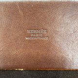 【6gd4243】エルメス トートバッグ エールバックカバスMM トワルオフィシエ ブラウン ゴールド金具 □F刻印【中古】メンズ レディース ユニセックス
