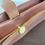 【6gd4243】エルメス トートバッグ エールバックカバスMM トワルオフィシエ ブラウン ゴールド金具 □F刻印【中古】メンズ レディース ユニセックス