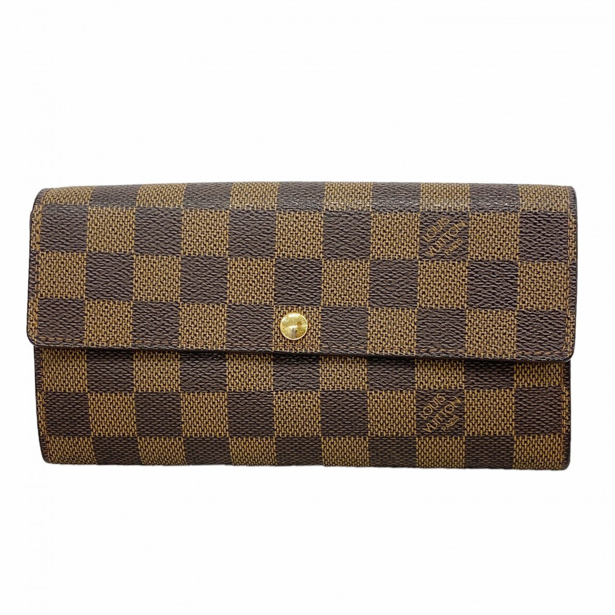 【6gd4251】ルイヴィトン 長財布 ダミエ ポルトフォイユサラ N61734 エベヌ【中古】レディース