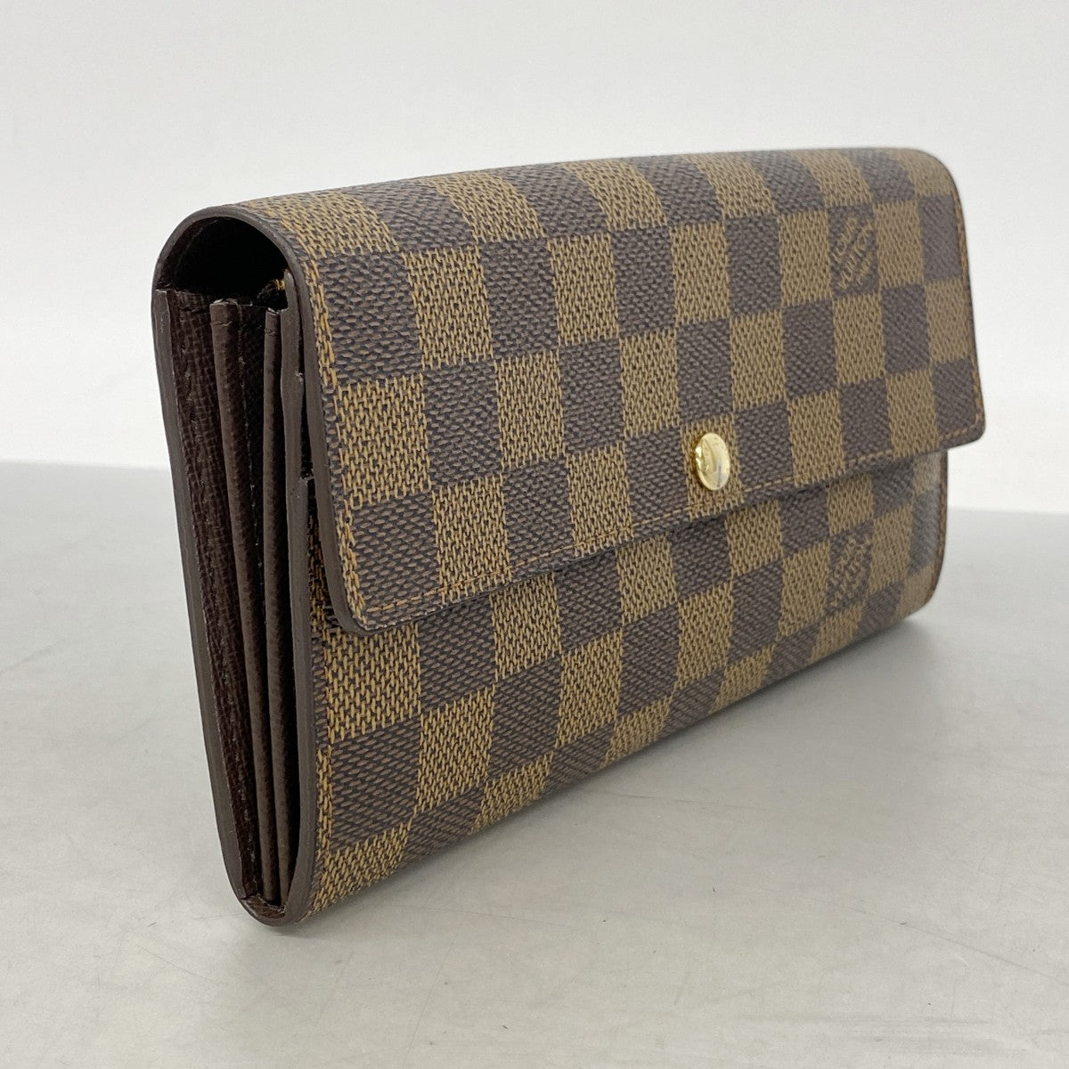 【6gd4251】ルイヴィトン 長財布 ダミエ ポルトフォイユサラ N61734 エベヌ【中古】レディース