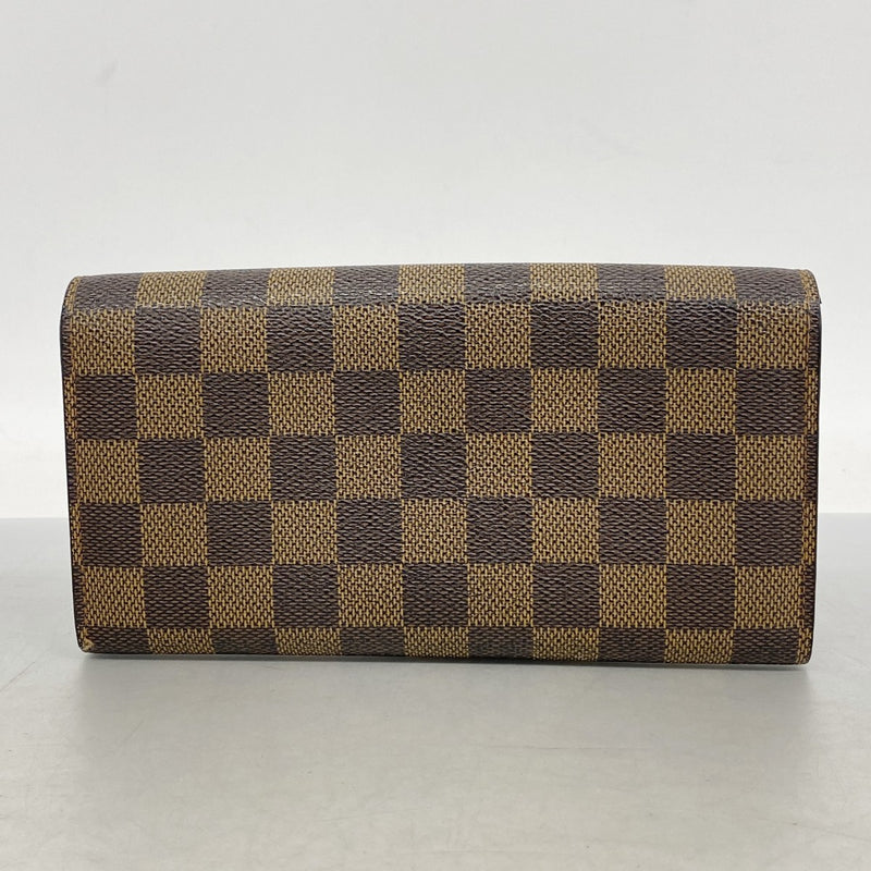 【6gd4251】ルイヴィトン 長財布 ダミエ ポルトフォイユサラ N61734 エベヌ【中古】レディース