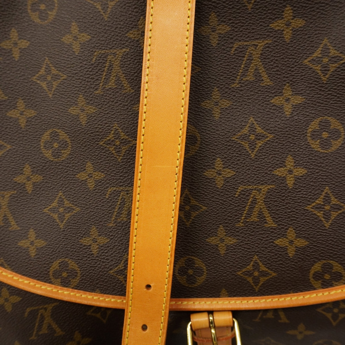 【6gd4264】ルイヴィトン ショルダーバッグ モノグラム ソミュール35 M42254 ブラウン【中古】レディース