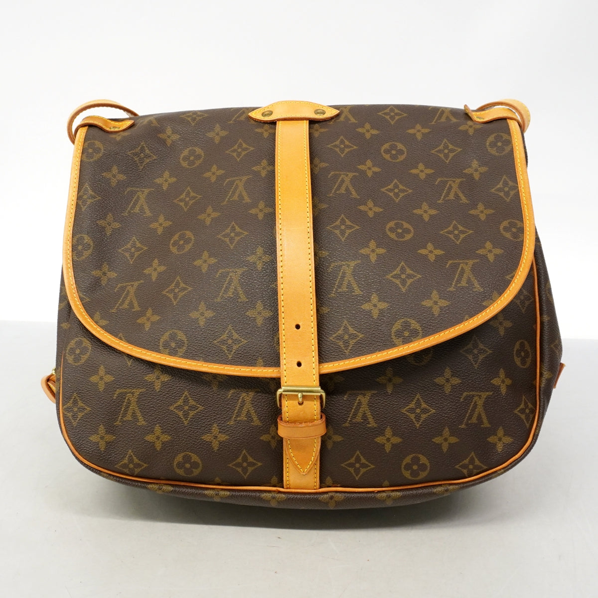 【6gd4264】ルイヴィトン ショルダーバッグ モノグラム ソミュール35 M42254 ブラウン【中古】レディース
