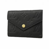 【6gd4289】ルイヴィトン 三つ折り財布 モノグラム・アンプラント ポルトフォイユヴィクトリーヌ M64060 ノワール【中古】レディース