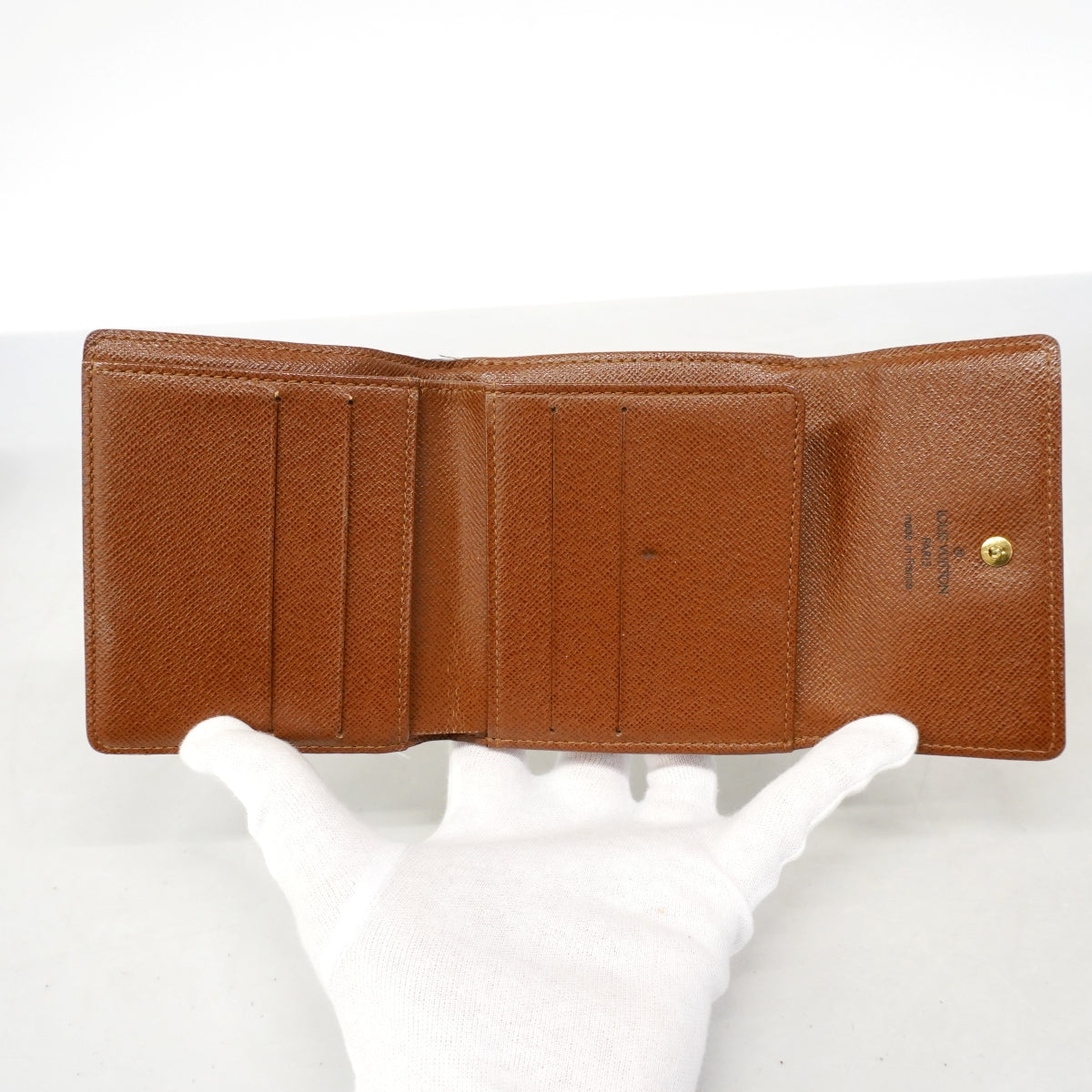 【6gd4290】ルイヴィトン 財布 モノグラム ポルトモネビエカルトクレディ M61652 ブラウン【中古】レディース