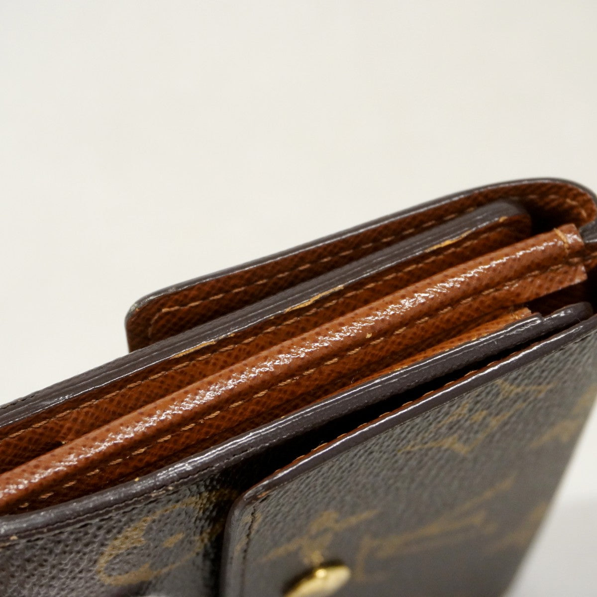 【6gd4290】ルイヴィトン 財布 モノグラム ポルトモネビエカルトクレディ M61652 ブラウン【中古】レディース