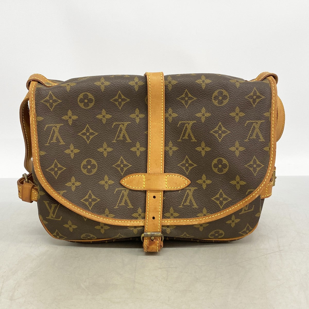 【6gd4314】ルイヴィトン ショルダーバッグ モノグラム ソミュール30 M42256 ブラウン【中古】レディース
