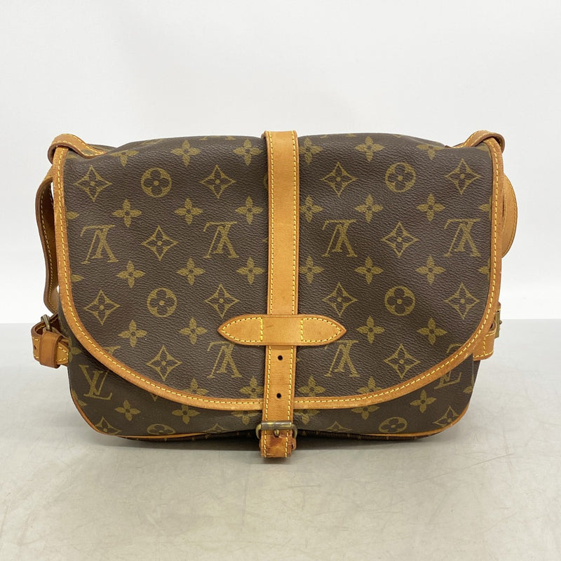 【6gd4314】ルイヴィトン ショルダーバッグ モノグラム ソミュール30 M42256 ブラウン【中古】レディース