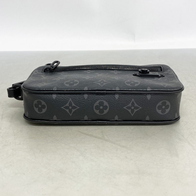 【6gd4318】ルイヴィトン クラッチバッグ モノグラム・エクリプス ポシェットヴォルガ M68321 ブラック【中古】メンズ