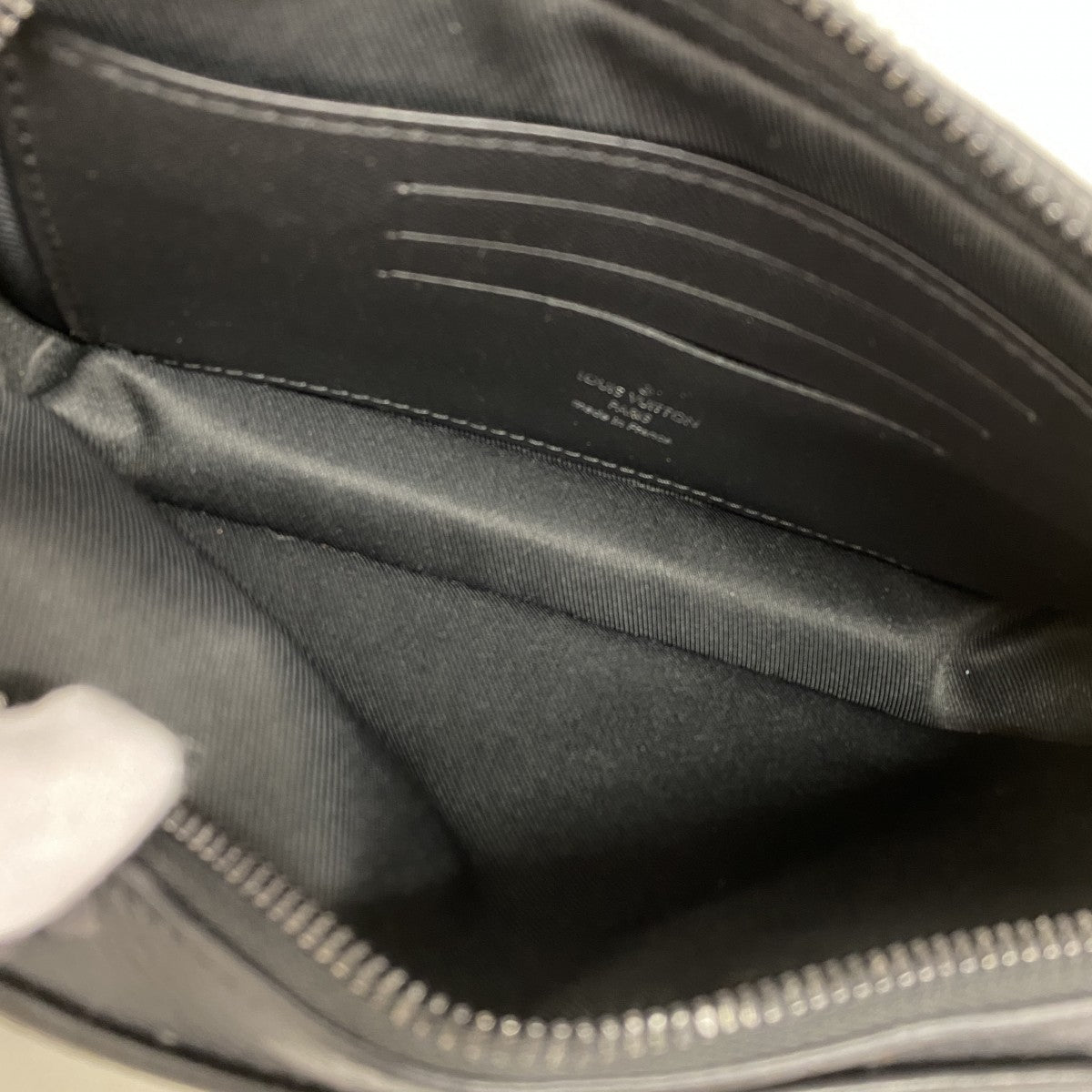 【6gd4318】ルイヴィトン クラッチバッグ モノグラム・エクリプス ポシェットヴォルガ M68321 ブラック【中古】メンズ