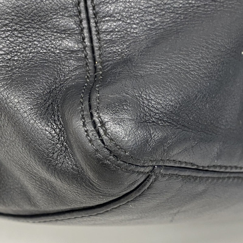 【6gd4321-k】シャネル トートバッグ ラムスキン ブラック ゴールド金具【中古】レディース