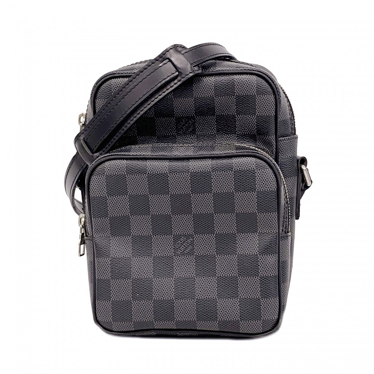 【6gd4339】ルイヴィトン ショルダーバッグ ダミエ・グラフィット レム N41446 ブラック グレー【中古】メンズ