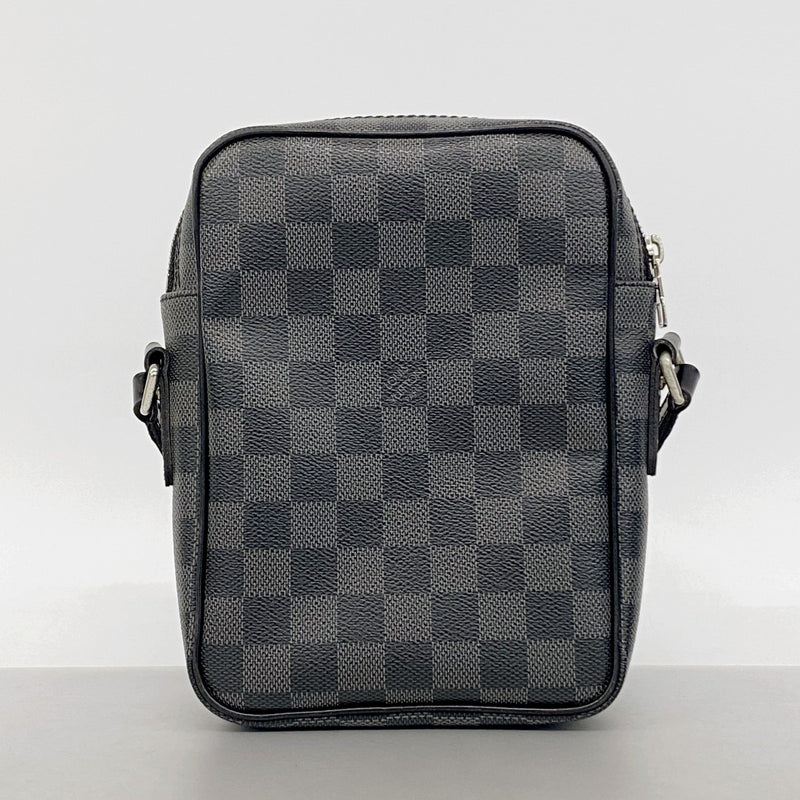 【6gd4339】ルイヴィトン ショルダーバッグ ダミエ・グラフィット レム N41446 ブラック グレー【中古】メンズ