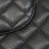 【6gd4342】シャネル ショルダーバッグ デカマトラッセ Wチェーン キャビアスキン ブラック シルバー金具【中古】レディース