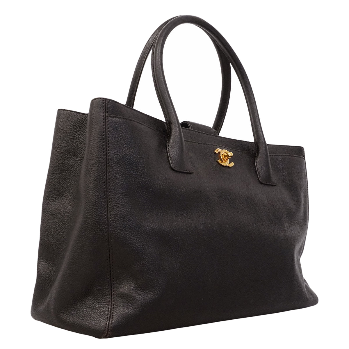 【6gd4343】シャネル トートバッグ エグゼクティブ レザー ダークブラウン ゴールド金具【中古】レディース