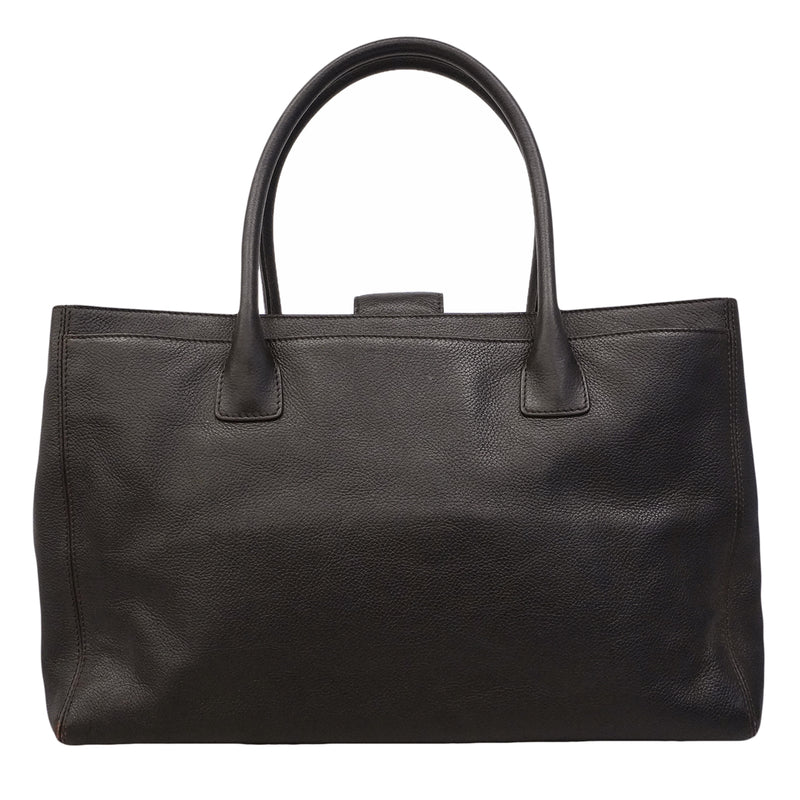 【6gd4343】シャネル トートバッグ エグゼクティブ レザー ダークブラウン ゴールド金具【中古】レディース