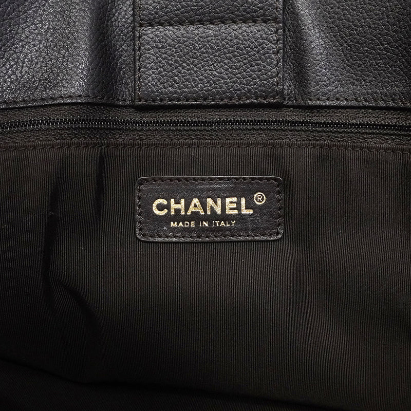【6gd4343】シャネル トートバッグ エグゼクティブ レザー ダークブラウン ゴールド金具【中古】レディース