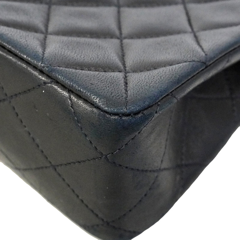 【6gd4344】シャネル ショルダーバッグ マトラッセ チェーンショルダー ラムスキン ブラック ゴールド金具【中古】レディース