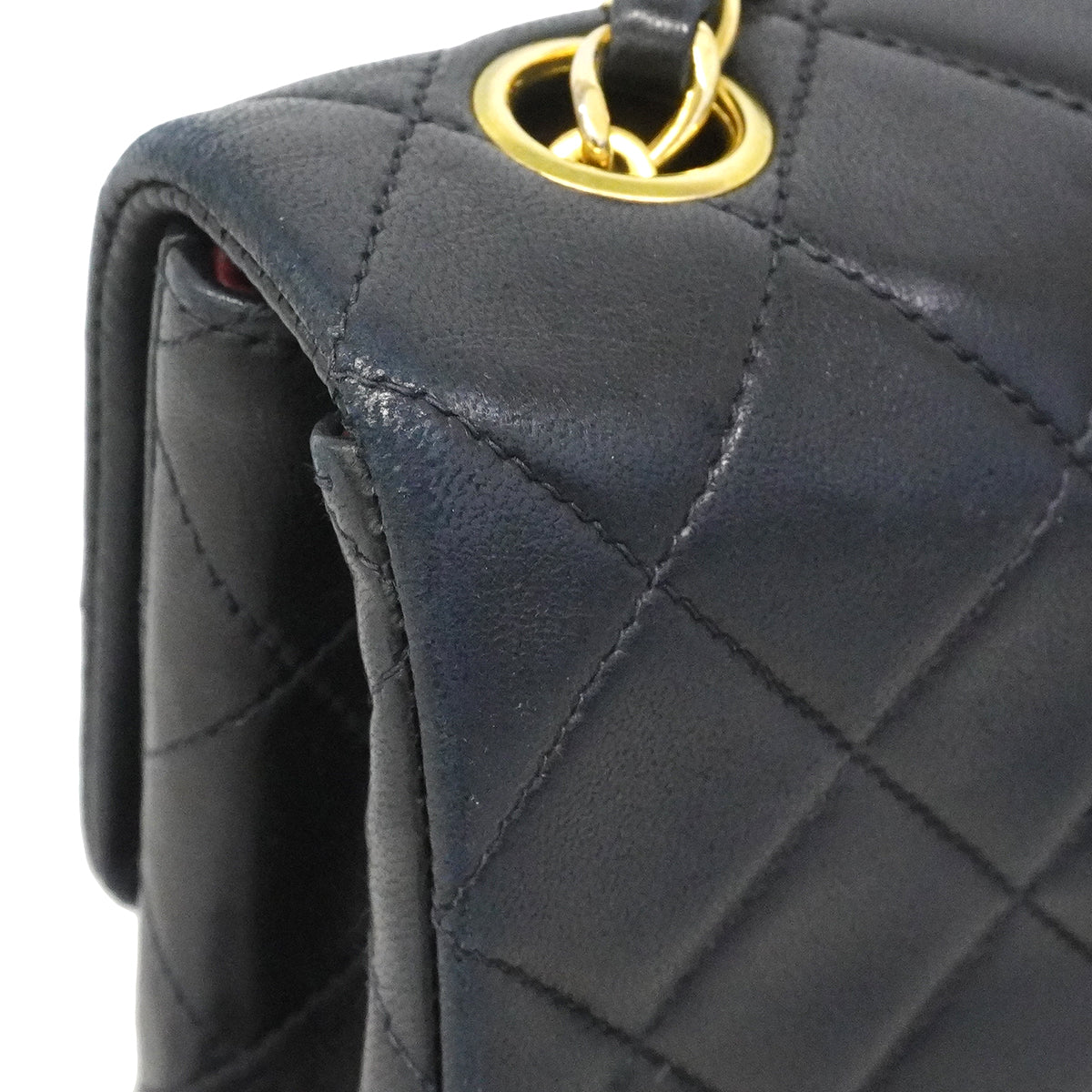 【6gd4344】シャネル ショルダーバッグ マトラッセ チェーンショルダー ラムスキン ブラック ゴールド金具【中古】レディース