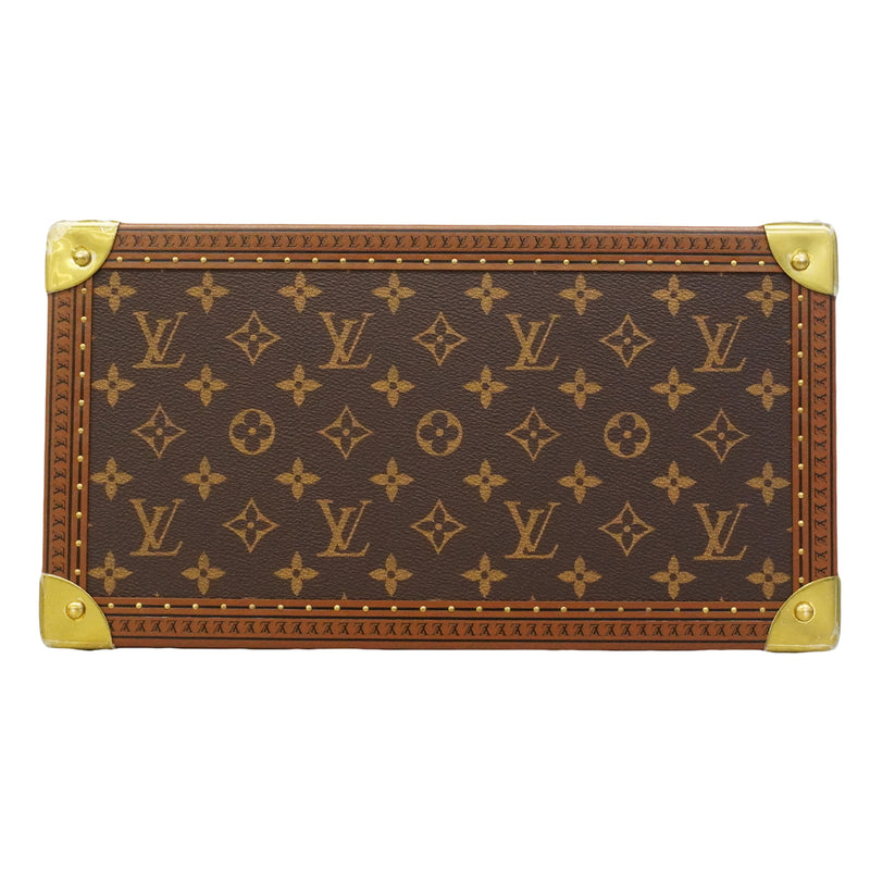 【6gd4345】ルイヴィトン ウォッチケース モノグラム コフレ8モントル ブラウン ネイビー【中古】メンズ レディース ユニセックス