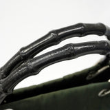 【6gd4348-k】グッチ トートバッグ バンブー 002 1010 ナイロン カーキ シルバー金具【中古】レディース