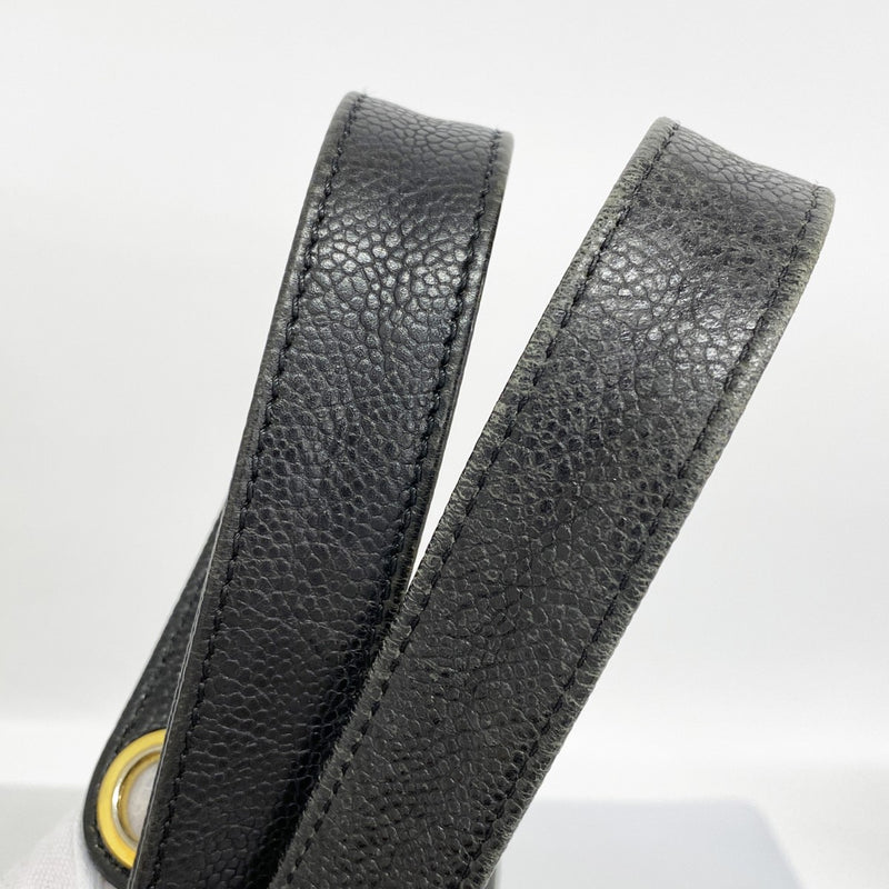 【6gd4357-k】シャネル ショルダーバッグ チェーンショルダー キャビアスキン ブラック ゴールド金具【中古】レディース