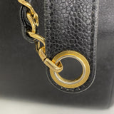 【6gd4357-k】シャネル ショルダーバッグ チェーンショルダー キャビアスキン ブラック ゴールド金具【中古】レディース