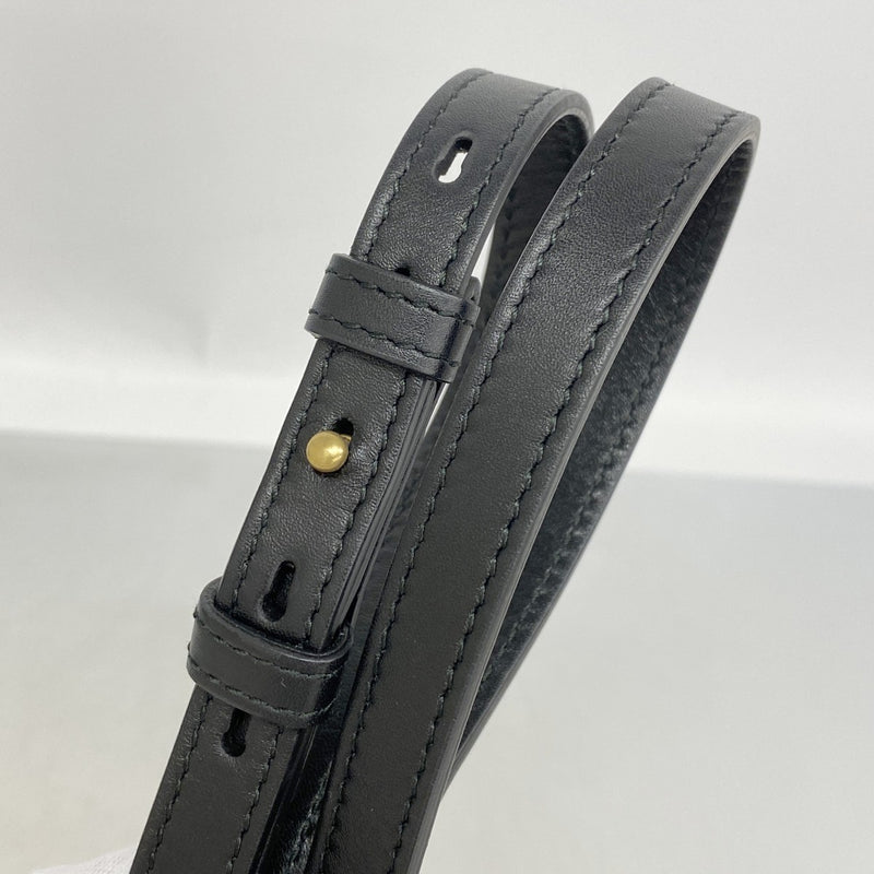 【6gd4358-k】グッチ ショルダーバッグ GGマーモント 447632 レザー ブラック ゴールド金具【中古】レディース