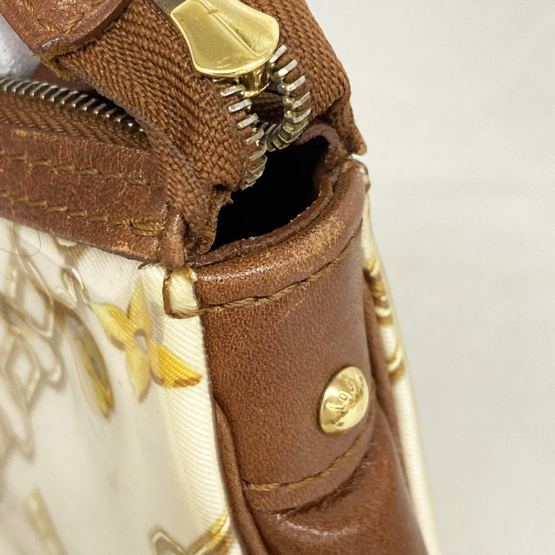 【6gd4361-k】 ポーチ モノグラム・チャーム ポシェットアクセソワール M95161 ブロン【中古】レディース