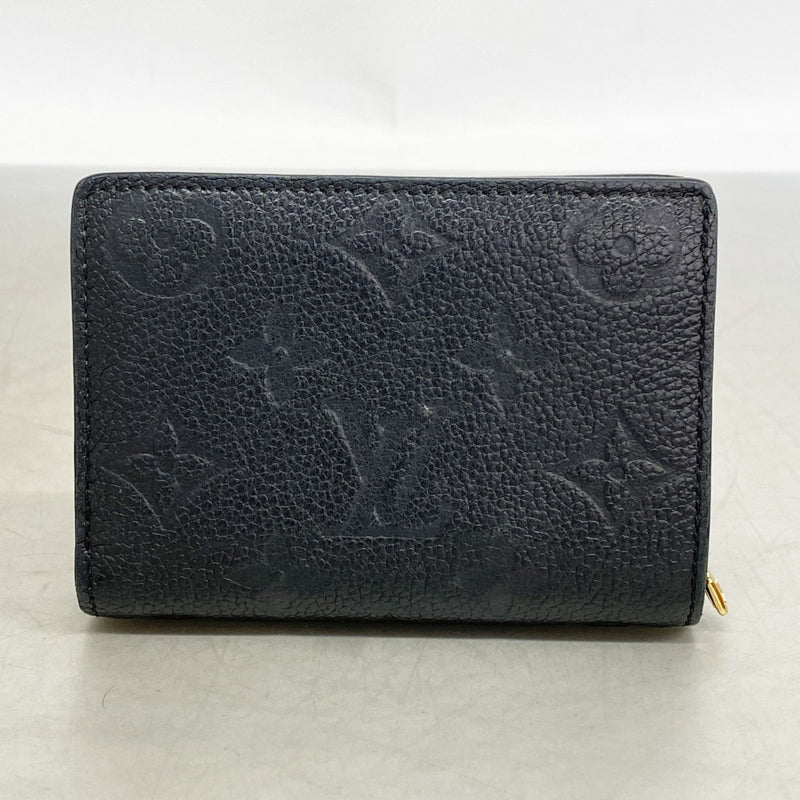 【6gd4363-k】ルイヴィトン 財布 モノグラム・アンプラント ポルトフォイユクレア M80151 ノワール【中古】レディース