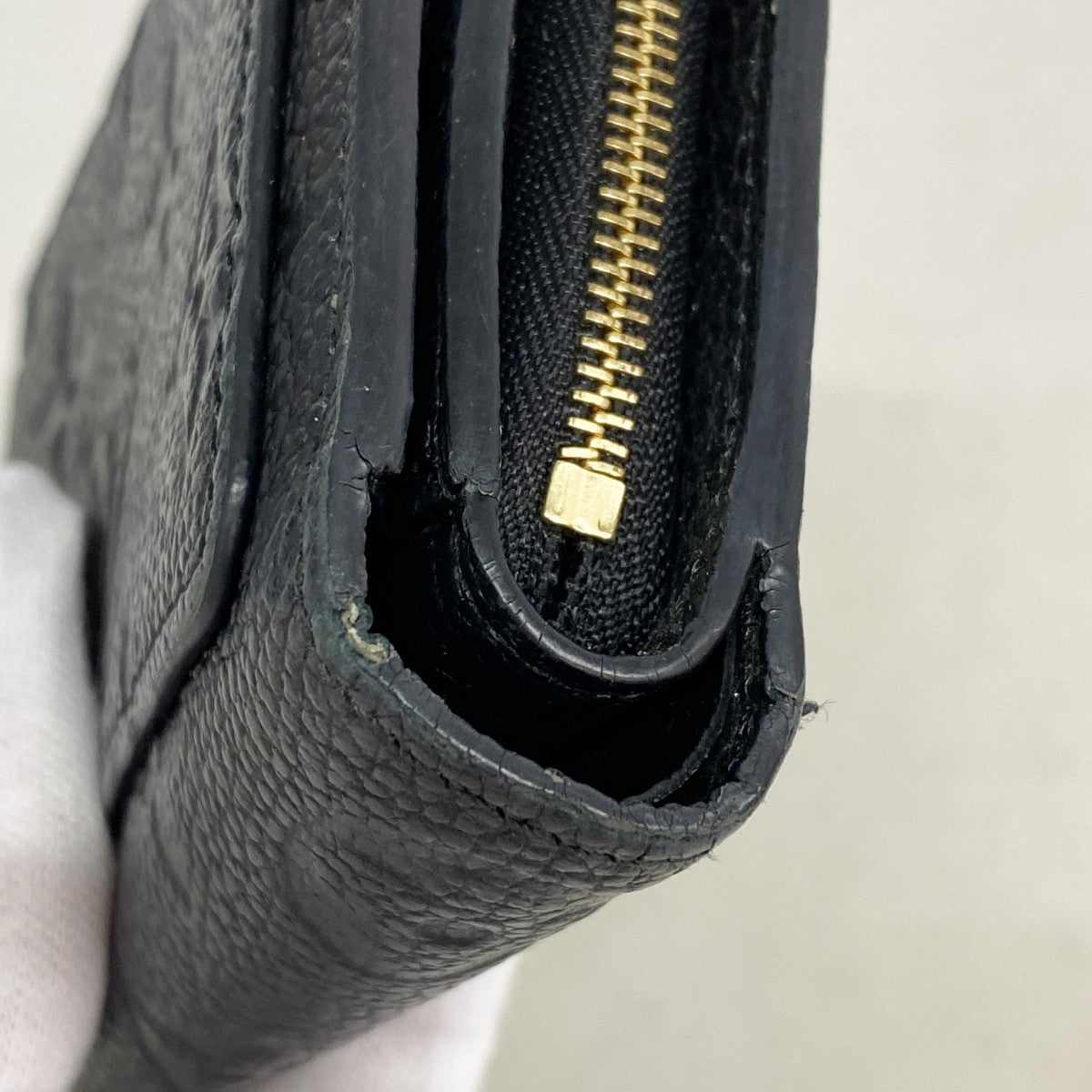 【6gd4363-k】ルイヴィトン 財布 モノグラム・アンプラント ポルトフォイユクレア M80151 ノワール【中古】レディース