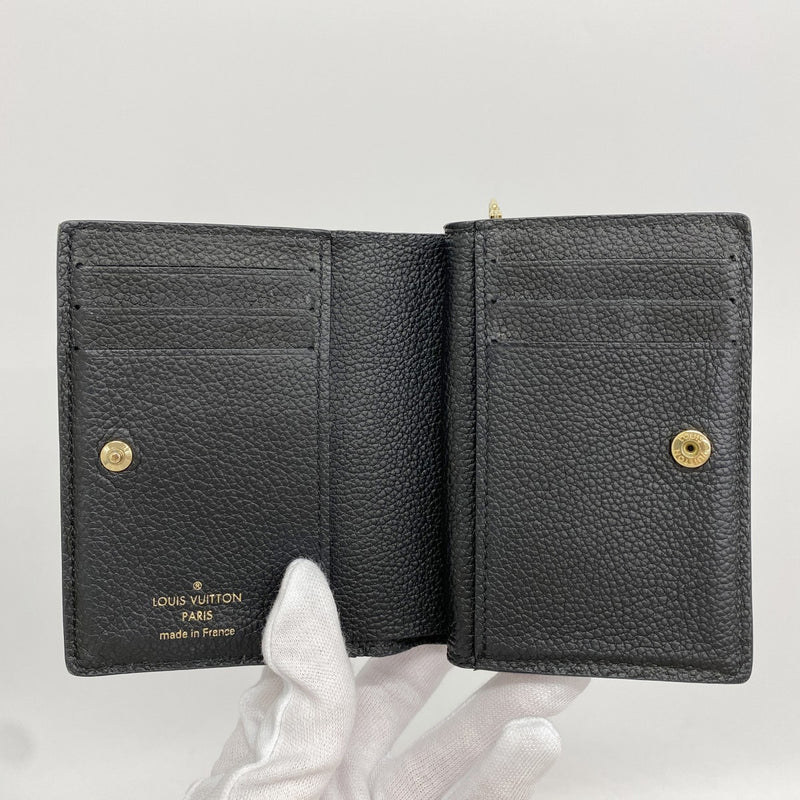 【6gd4363-k】ルイヴィトン 財布 モノグラム・アンプラント ポルトフォイユクレア M80151 ノワール【中古】レディース