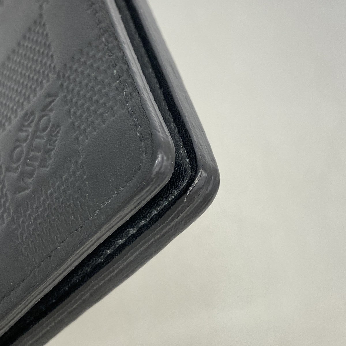 【6gd4366-k】ルイヴィトン カードケース ダミエ・アンフィニ オーガナイザードゥポッシュ N63012 オニキス【中古】メンズ