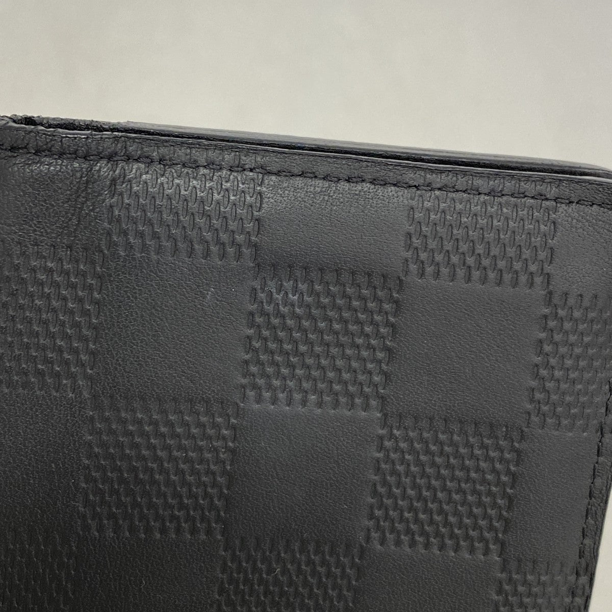 【6gd4366-k】ルイヴィトン カードケース ダミエ・アンフィニ オーガナイザードゥポッシュ N63012 オニキス【中古】メンズ