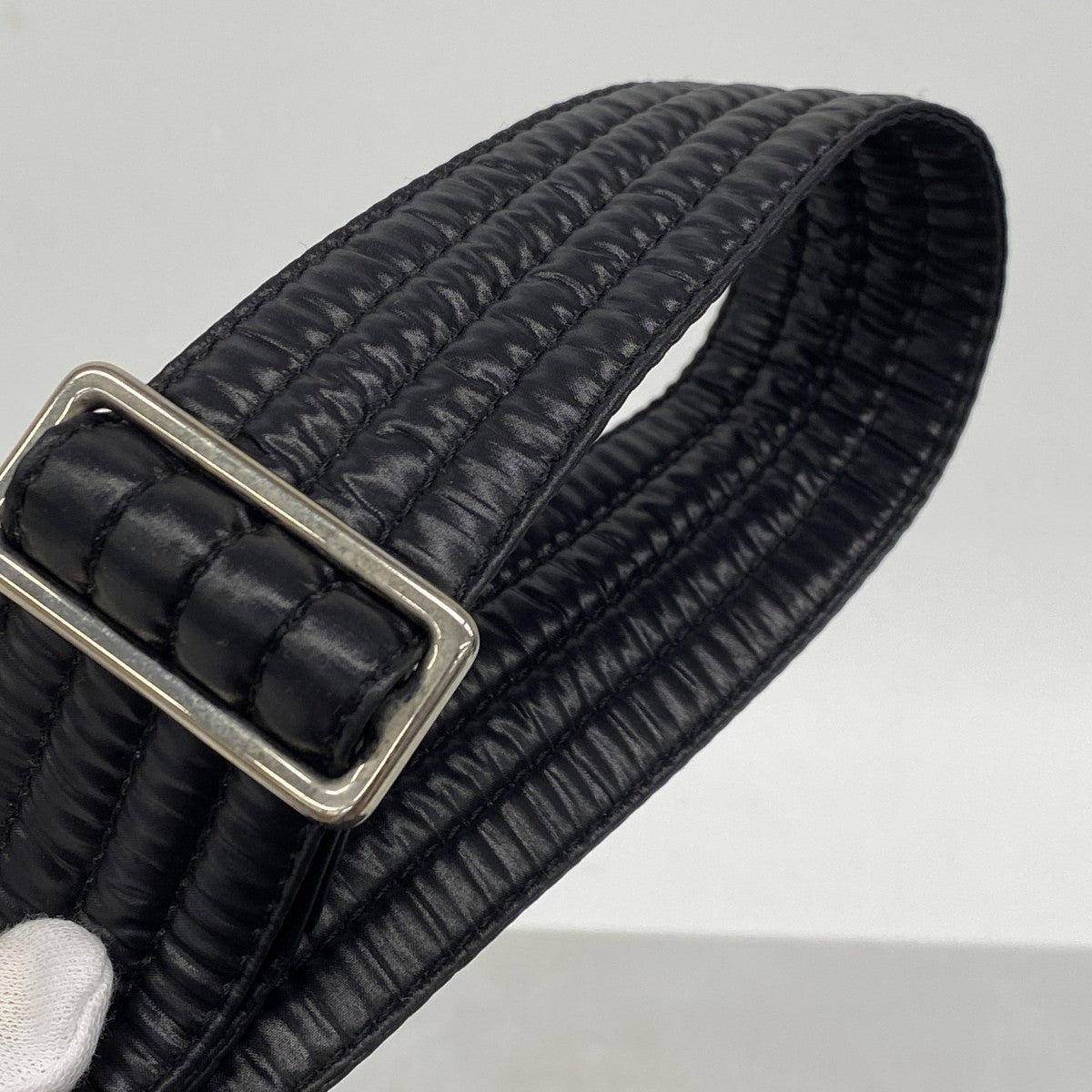 【6gd4368-k】シャネル ショルダーバッグ コココクーン ナイロン ブラック シルバー金具【中古】レディース
