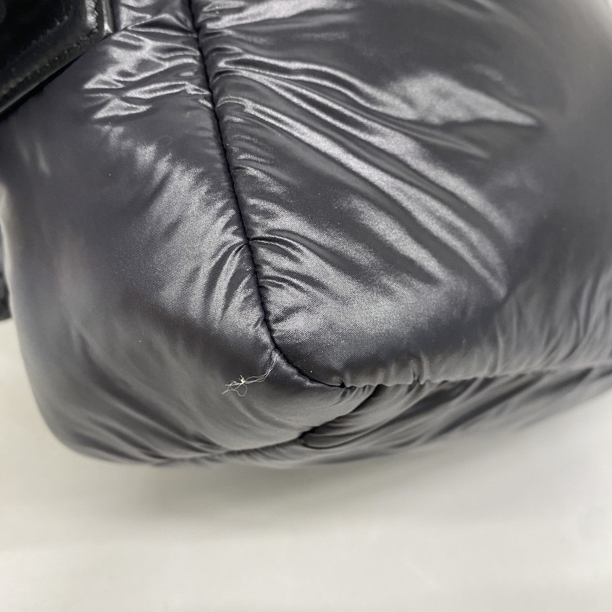 【6gd4368-k】シャネル ショルダーバッグ コココクーン ナイロン ブラック シルバー金具【中古】レディース