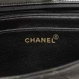 【6gd4379】シャネル ショルダーバッグ ダイアナ Wチェーン ラムスキン ブラック ゴールド金具【中古】レディース