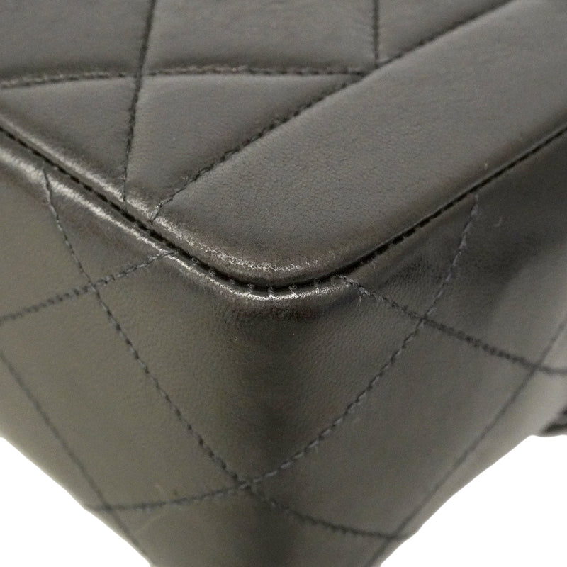 【6gd4379】シャネル ショルダーバッグ ダイアナ Wチェーン ラムスキン ブラック ゴールド金具【中古】レディース