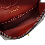 【6gd4380】シャネル ショルダーバッグ マトラッセ Wフラップ Wチェーン ラムスキン ブラック ゴールド金具【中古】レディース