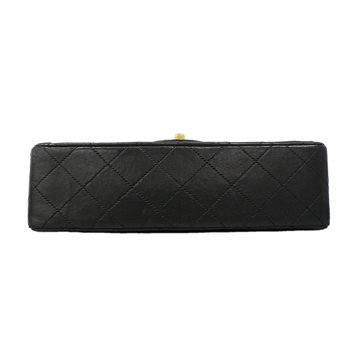 【6gd4380】シャネル ショルダーバッグ マトラッセ Wフラップ Wチェーン ラムスキン ブラック ゴールド金具【中古】レディース