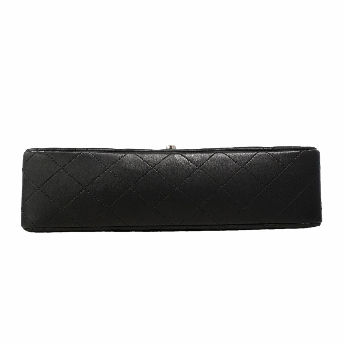 【6gd4381】シャネル ショルダーバッグ マトラッセ Wフラップ Wチェーン ラムスキン ブラック シルバー金具【中古】レディース