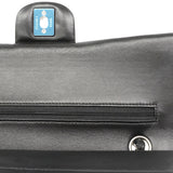 【6gd4381】シャネル ショルダーバッグ マトラッセ Wフラップ Wチェーン ラムスキン ブラック シルバー金具【中古】レディース
